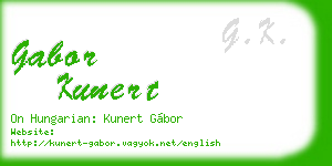 gabor kunert business card
